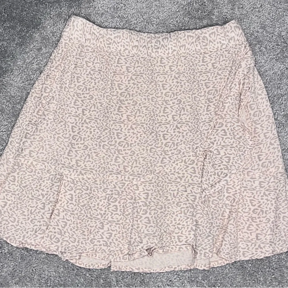 Light Pink Leopard Print Skirt